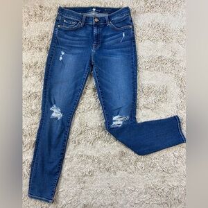 7 For All Mankind Women’s 7 FAM The Ankle Skinny Blue Jean 29
